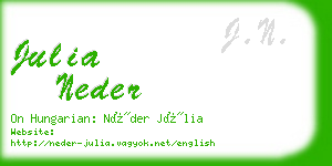 julia neder business card